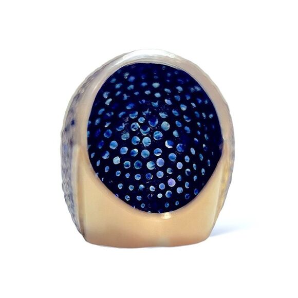 ❤️SOLD❤️BLUE Crystal Cocktail/ Statement Ring |12K Gold Band| - Picture 8 of 13